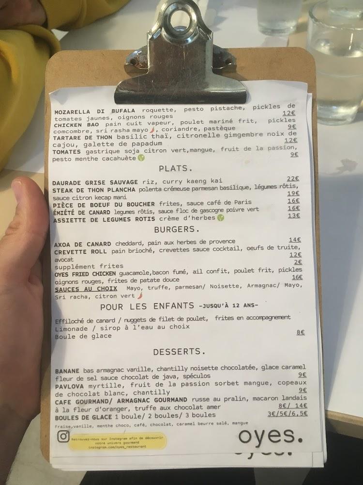 La cantine du oyes - Menu Image 1